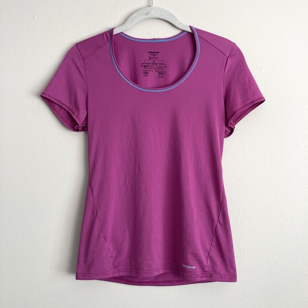 Patagonia Womens Capilene 1 Base Layer Silkweight Shirt Purple Size XS